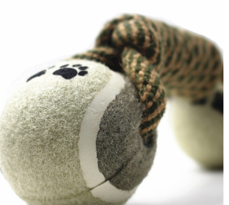 Durable Cotton Rope Tennis Dumbbell Dog Toy