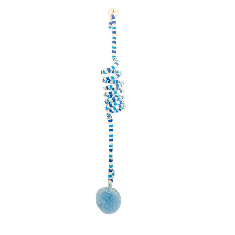Spring Toy For Kittens Bell Stick Inflatable Ball Self Relieves Boredom Hanging Door Suction Cup Cat Supplies