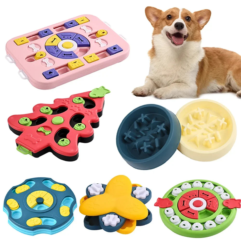 Dog Puzzle Toy Bowl: Interactive IQ Slow Feeder Game | Purrfect Pet Kingdom