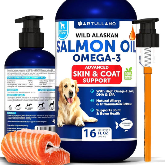 Salmon Oil For Dogs 16 Fl Oz Omega 3 Wild Alaskan