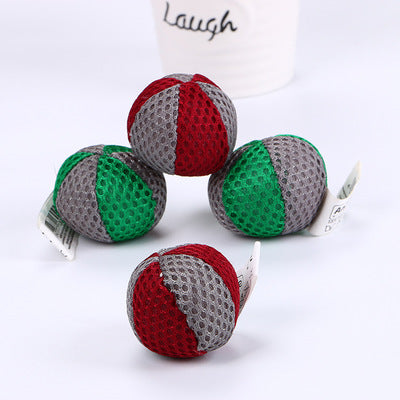 Mesh cloth catnip cat toy ball