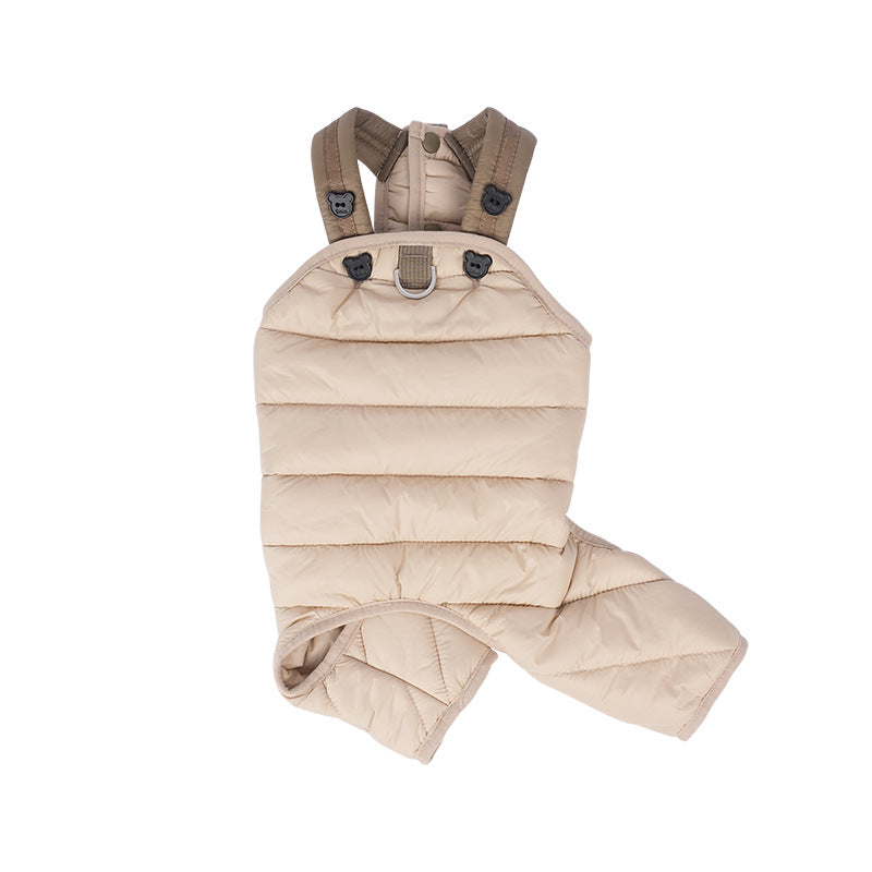 Pet Puppy Jumpsuit With Straps Cotton Padded Coat - Majestic Pet Kingdom
