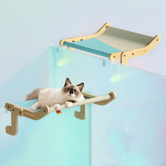 Cat Window Perch Suspended Sill Hammock Sunbathing Bed Shelf