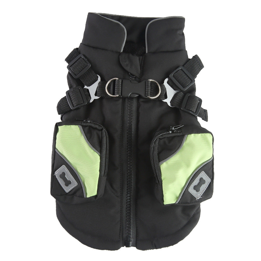 Pet Winter Cotton Dog Clothes Zipper Jacket Dog Supplies - Majestic Pet Kingdom
