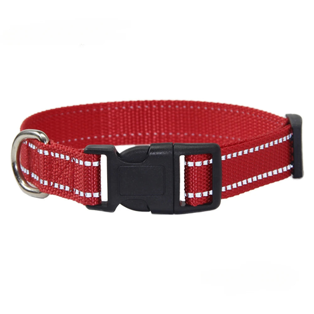 Dog Collar and Leash Set Heavy Duty Adjustable Nylon Walking Kit - Detail Angle 4 | Majestic Pet Kingdom