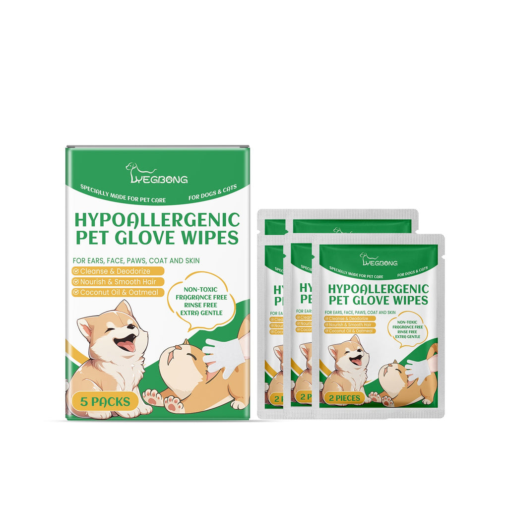 Pet Grooming Wipes: Disposable Hair & Skin Gloves