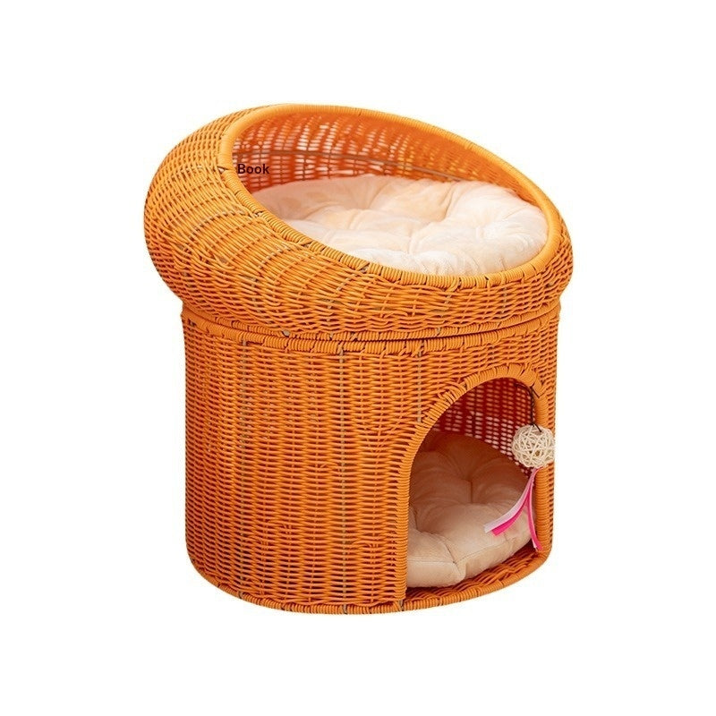Warm Knitted Pet Bed Double-Layer Large Space Cat Bed