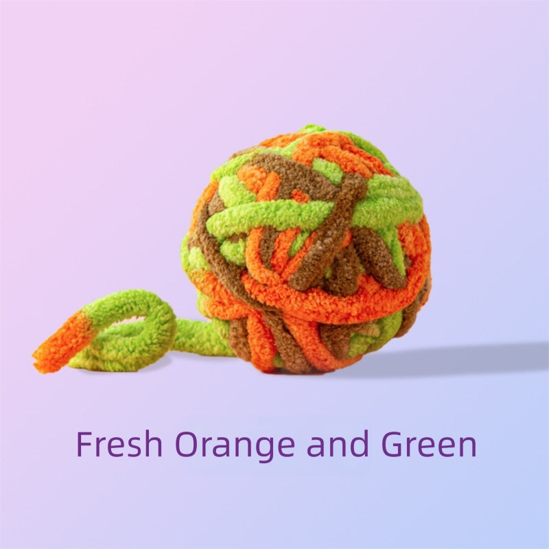 Pet Silent Cat Toy, Wool Ball, Cat Toy Ball, Plush, Boring, Durable, Teeth Grinding, Playing With Little Cats, Chewing, Cat Toy Stick - Majestic Pet Kingdom