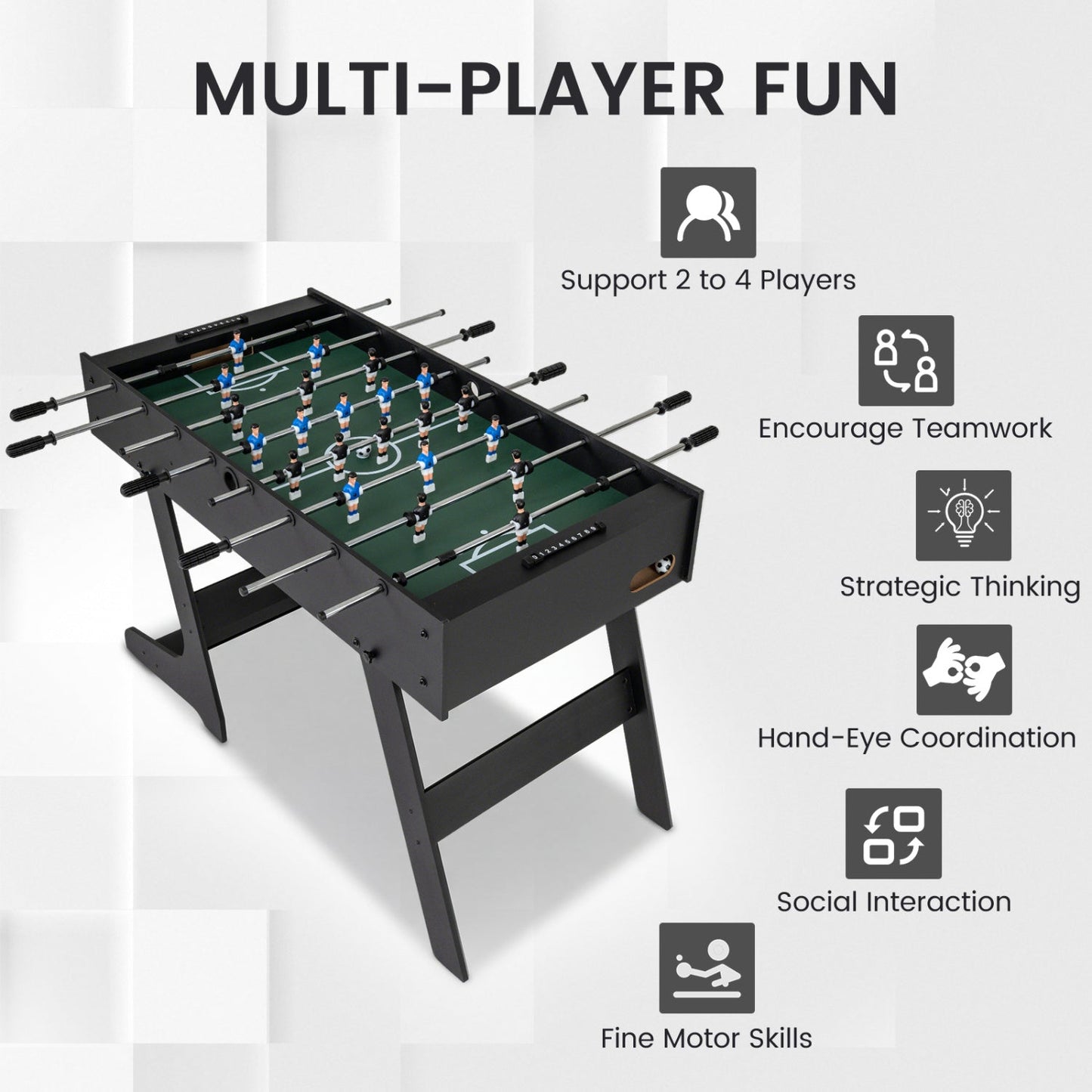 48 Inch Folding Foosball Table - Competition Size