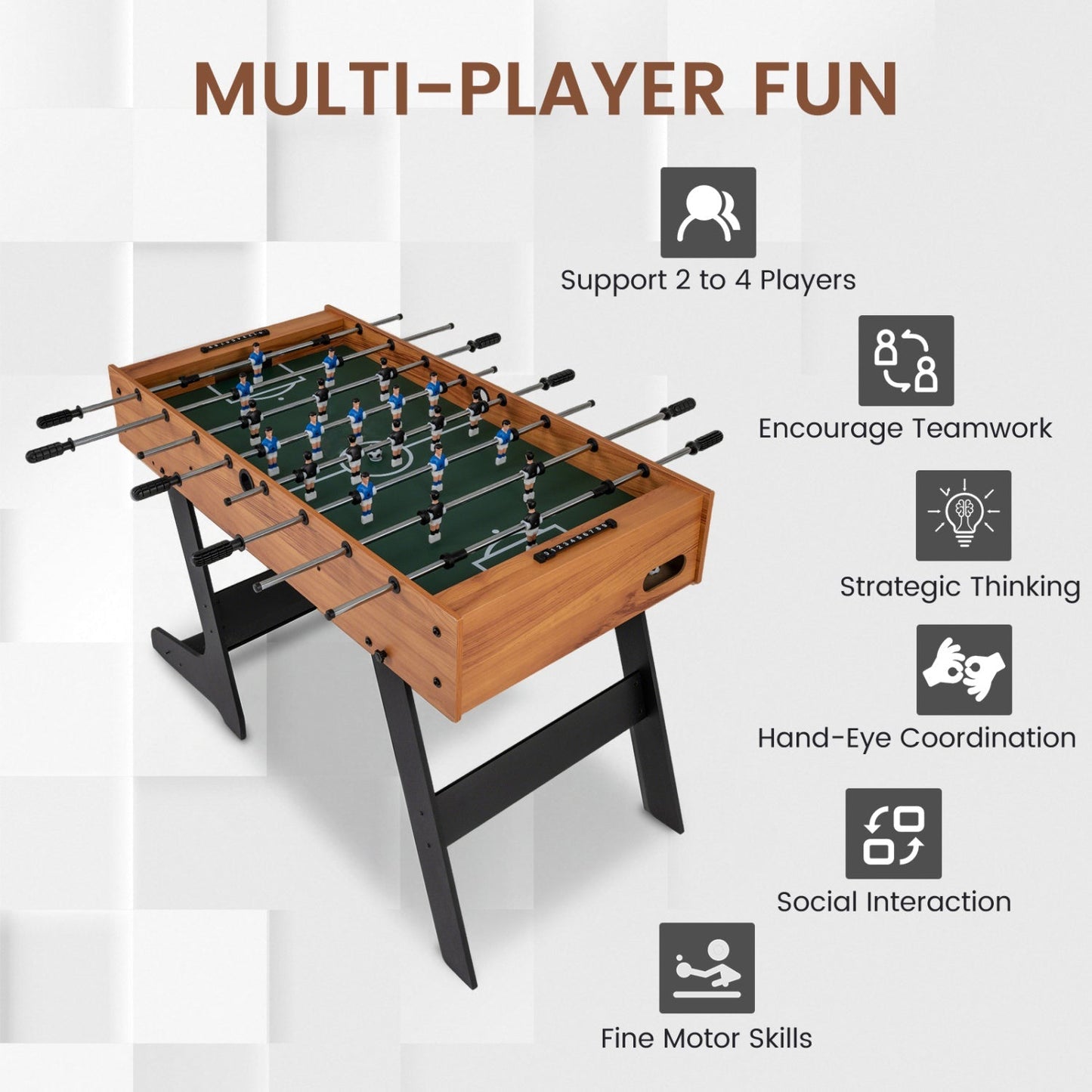 48 Inch Folding Foosball Table - Competition Size