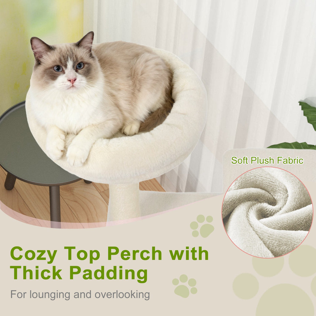 48 Inches Tall Cat Tree Multi-Level Kitten Tower with Large Condo Padded Top Perch - Majestic Pet Kingdom