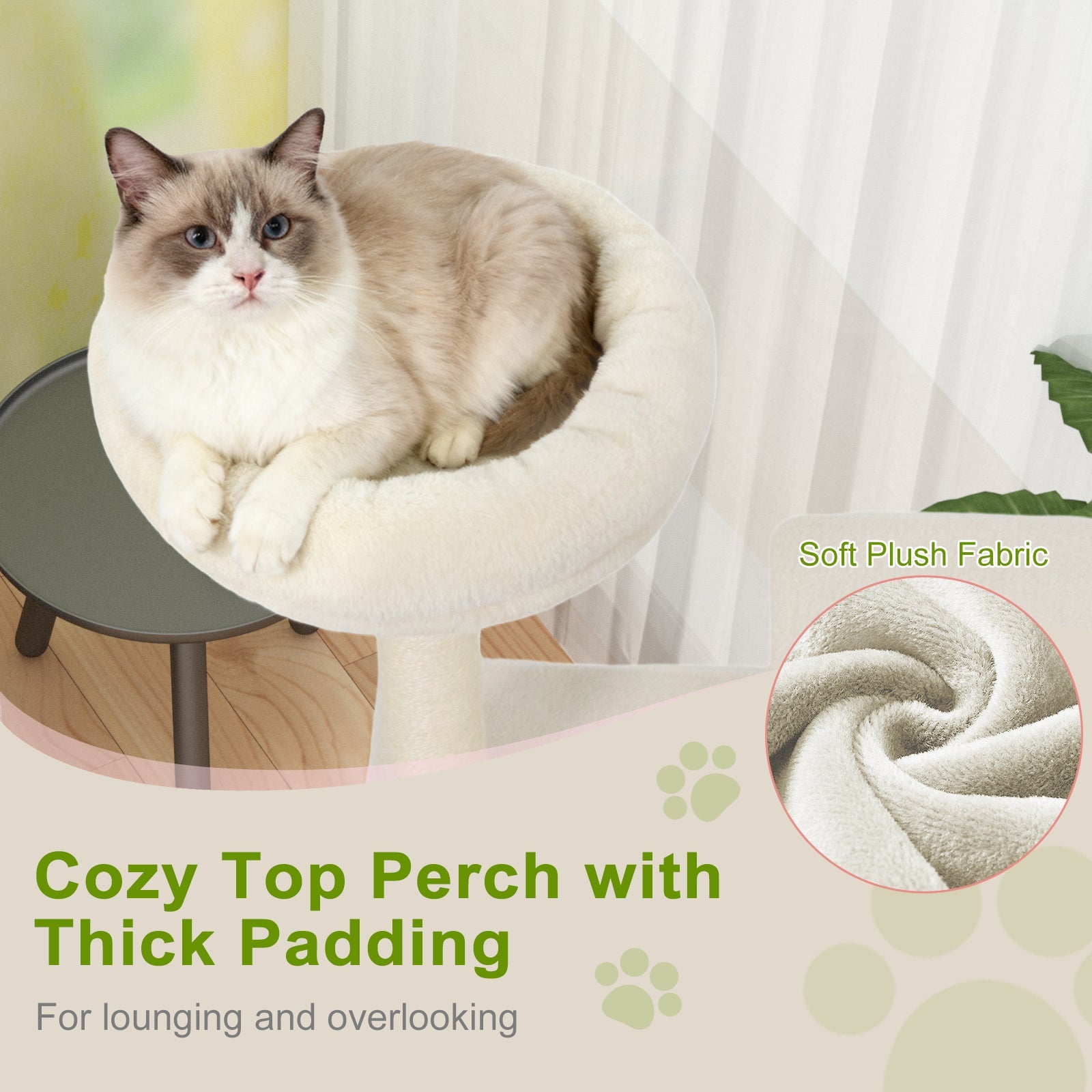 48 Inches Tall Cat Tree Multi-Level Kitten Tower with Large Condo Padded Top Perch - Majestic Pet Kingdom
