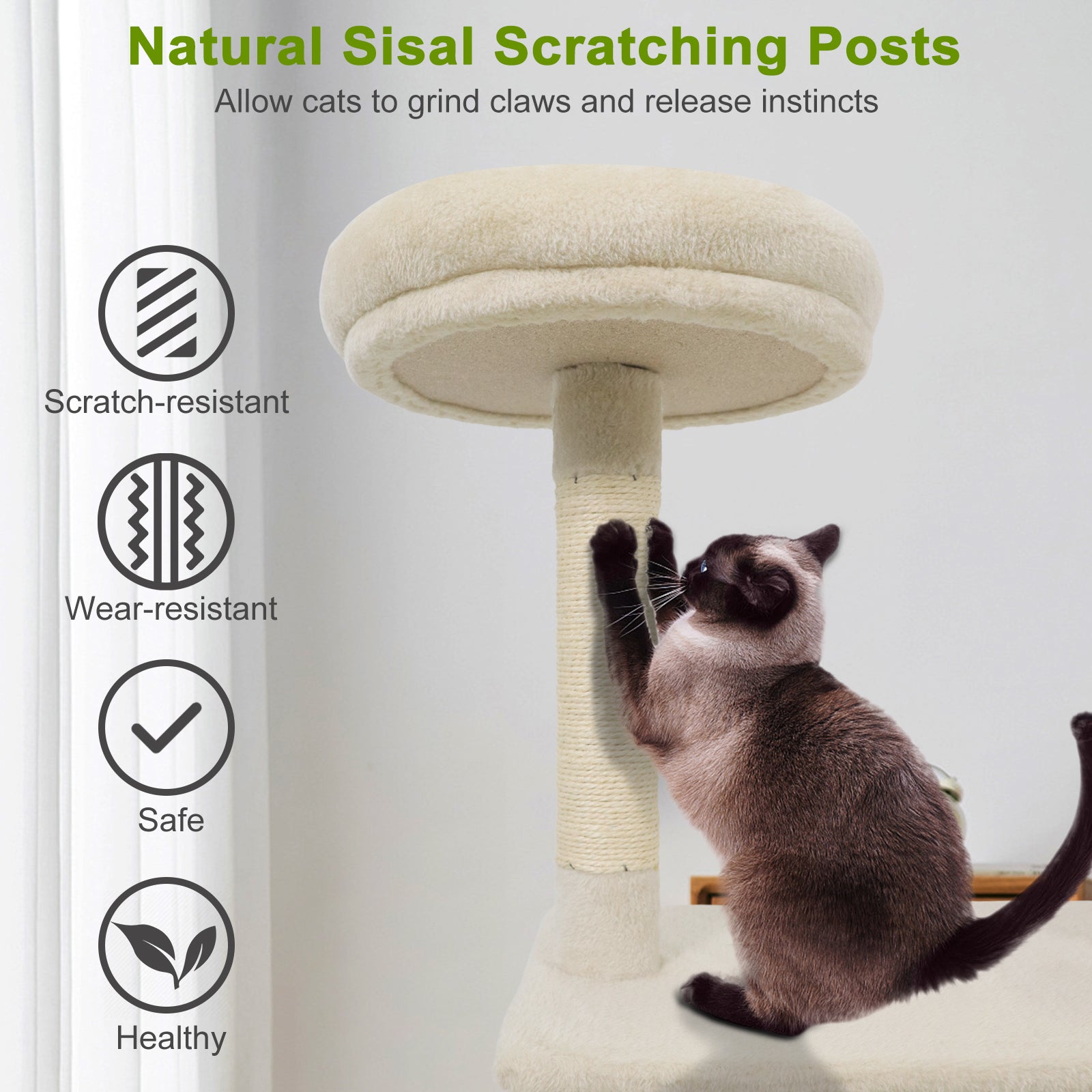 48 Inches Tall Cat Tree Multi-Level Kitten Tower with Large Condo Padded Top Perch - Majestic Pet Kingdom