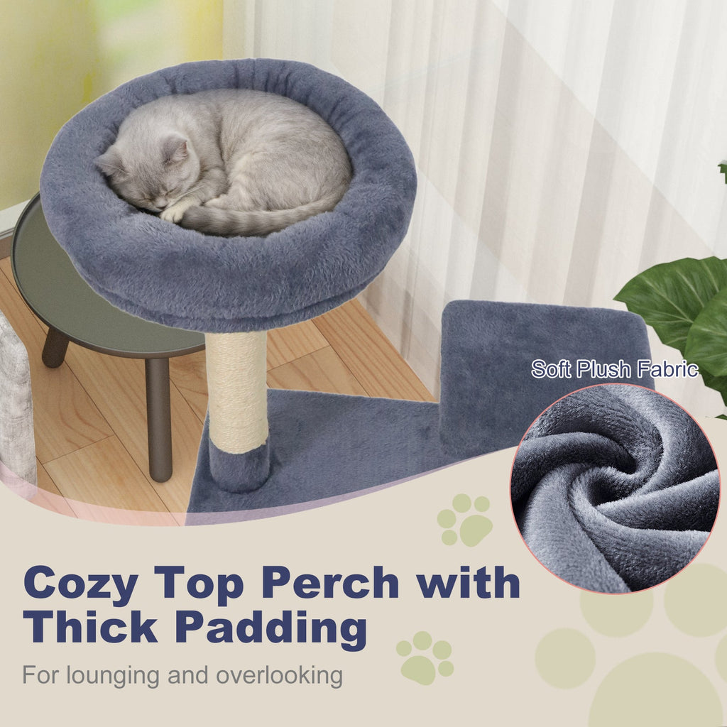 48 Inches Tall Cat Tree Multi-Level Kitten Tower with Large Condo Padded Top Perch - Majestic Pet Kingdom