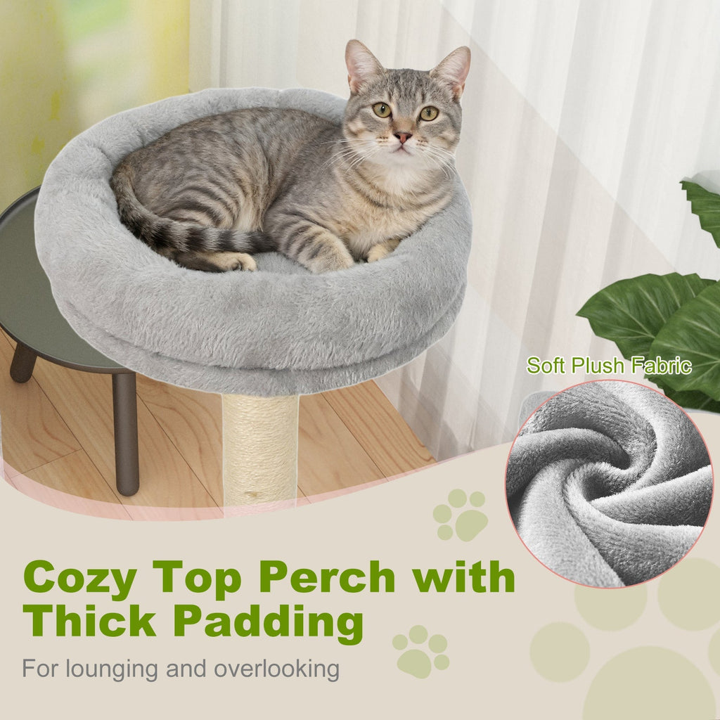 48 Inches Tall Cat Tree Multi-Level Kitten Tower with Large Condo Padded Top Perch - Majestic Pet Kingdom