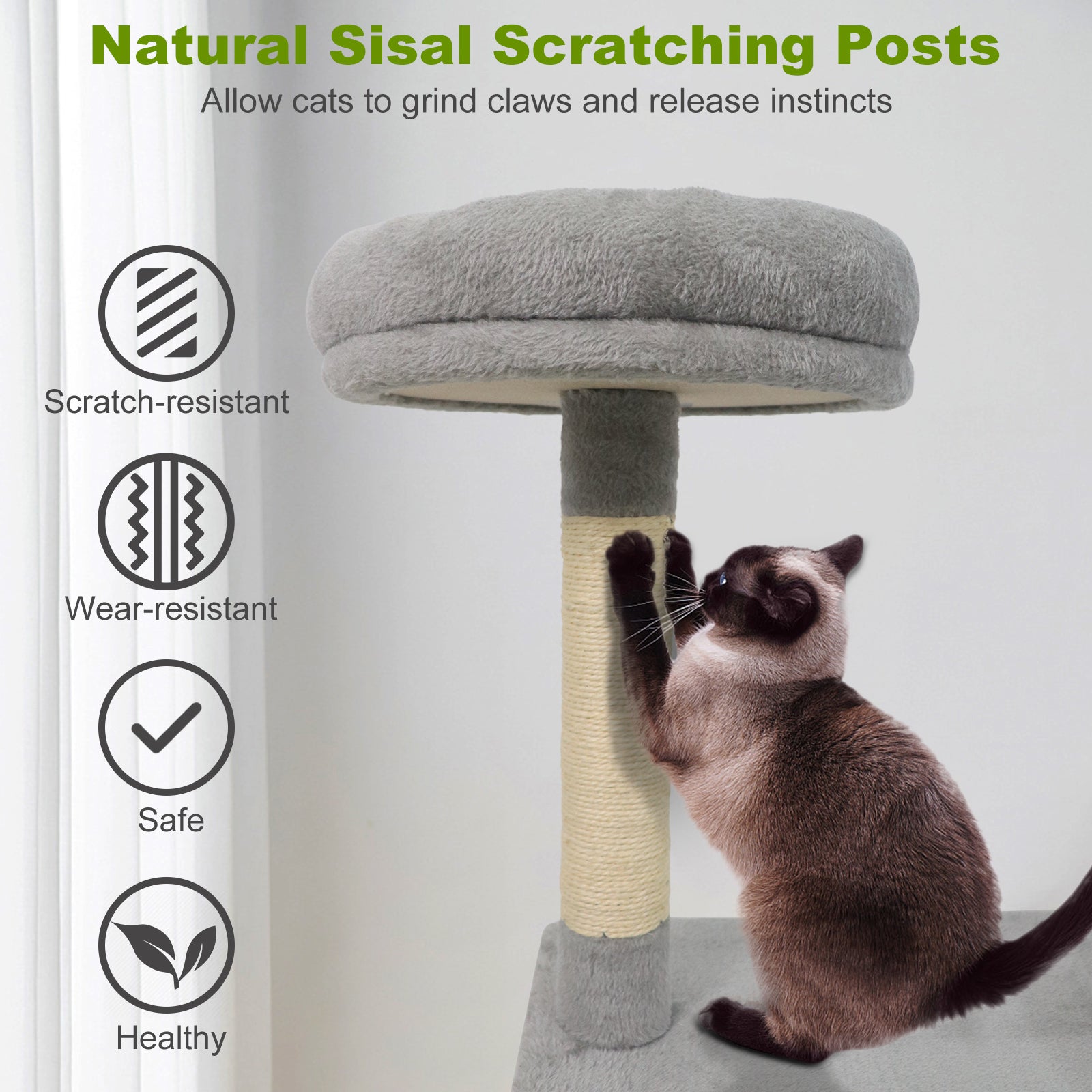 48 Inches Tall Cat Tree Multi-Level Kitten Tower with Large Condo Padded Top Perch - Majestic Pet Kingdom