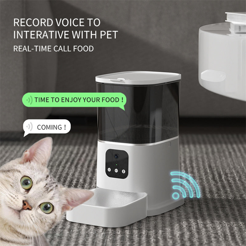 Pet Automatic Feeder Large Capacity Smart Voice Recorder APP Control Timer Feeding Cat Dog Food Dispenser With WiFi Pet Bo - Majestic Pet Kingdom