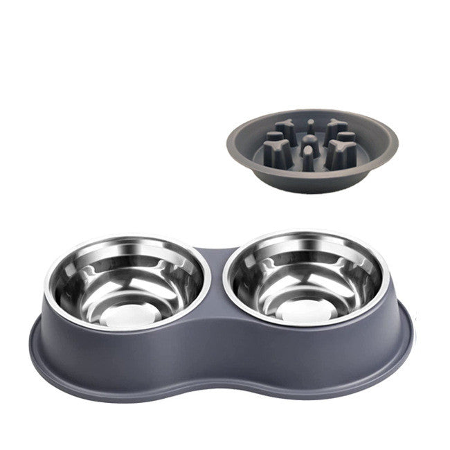 Dog Bowl Slow Feeder Removable Stainless Steel Maze Food Dish - Detail Angle 4 | Majestic Pet Kingdom