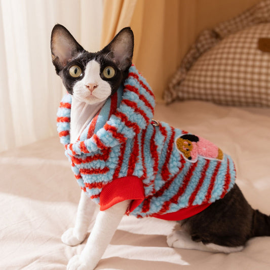 Dog Clothes Fleece Jacket Autumnwinter Style Warm Two-legged Sweater - Majestic Pet Kingdom
