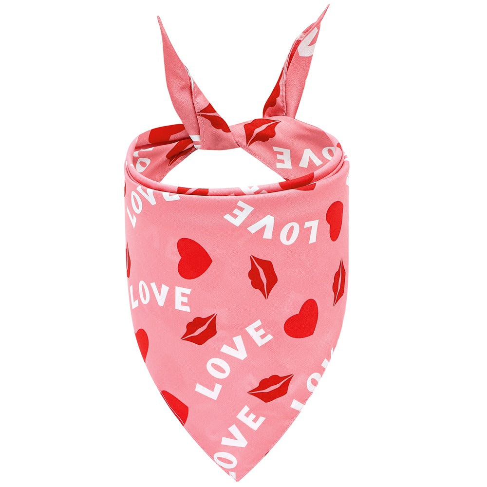 Valentine's Day Printed Dog Bandana & Scarf