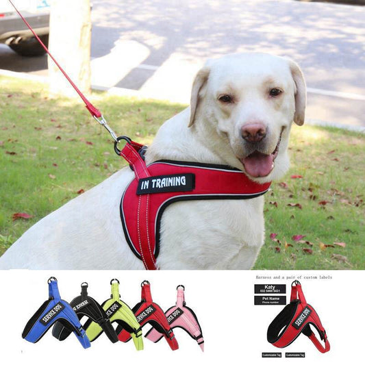 Custom Breathable Harness Vest for Dog with Reflective Strip and Metal Buckle | Purrfect Pet Kingdom