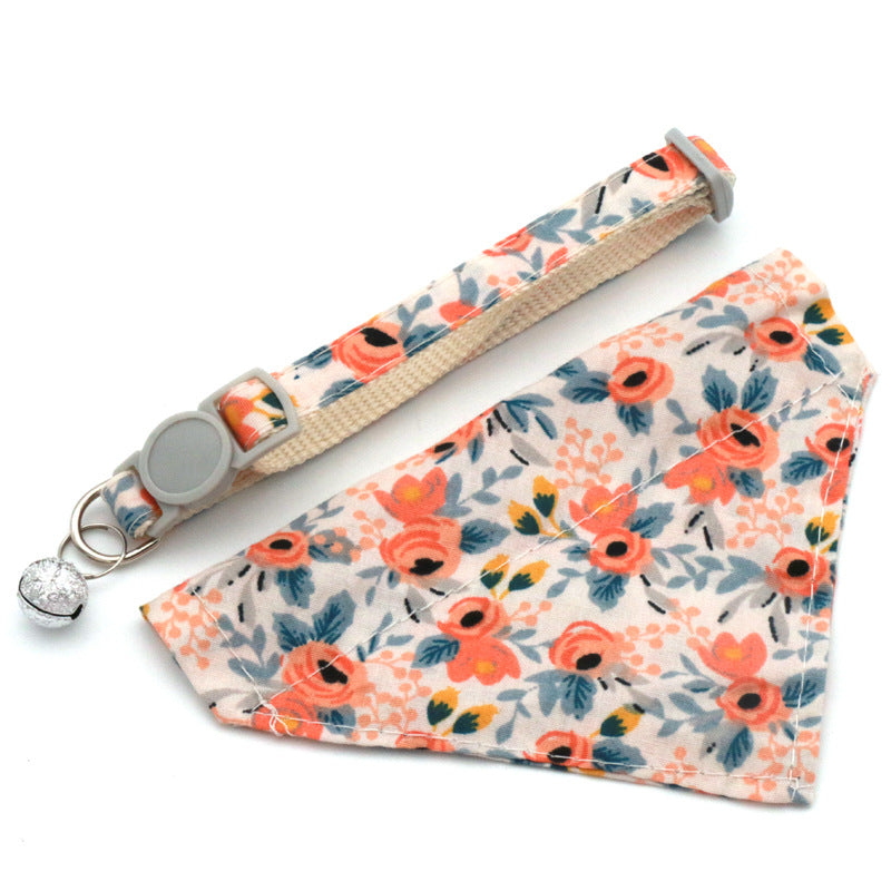 Floral Pet Bandana: Daisy Triangle Scarf Collar