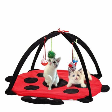Black Ladybug Cat Play Mat | Purrfect Pet Kingdom