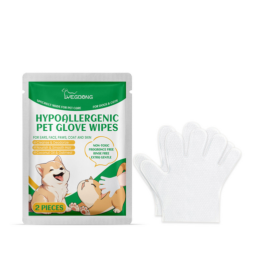 Pet Disposable Cleaning Gloves Dog Cat Hair And Skin Gentle Cleaning Care Gloves | Purrfect Pet Kingdom