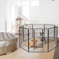 8 Metal Panel Heavy Duty Pet Playpen Dog Fence with Door - Majestic Pet Kingdom