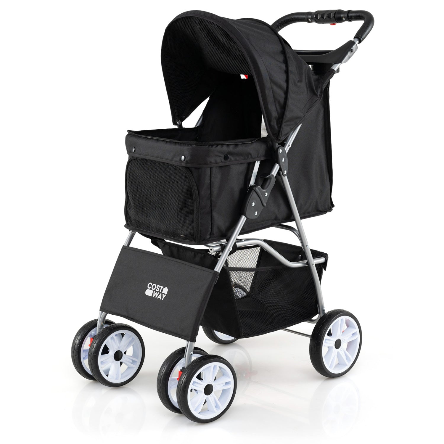 4 Wheel Pet Stroller for Small Dogs Cats up to 33 LBS