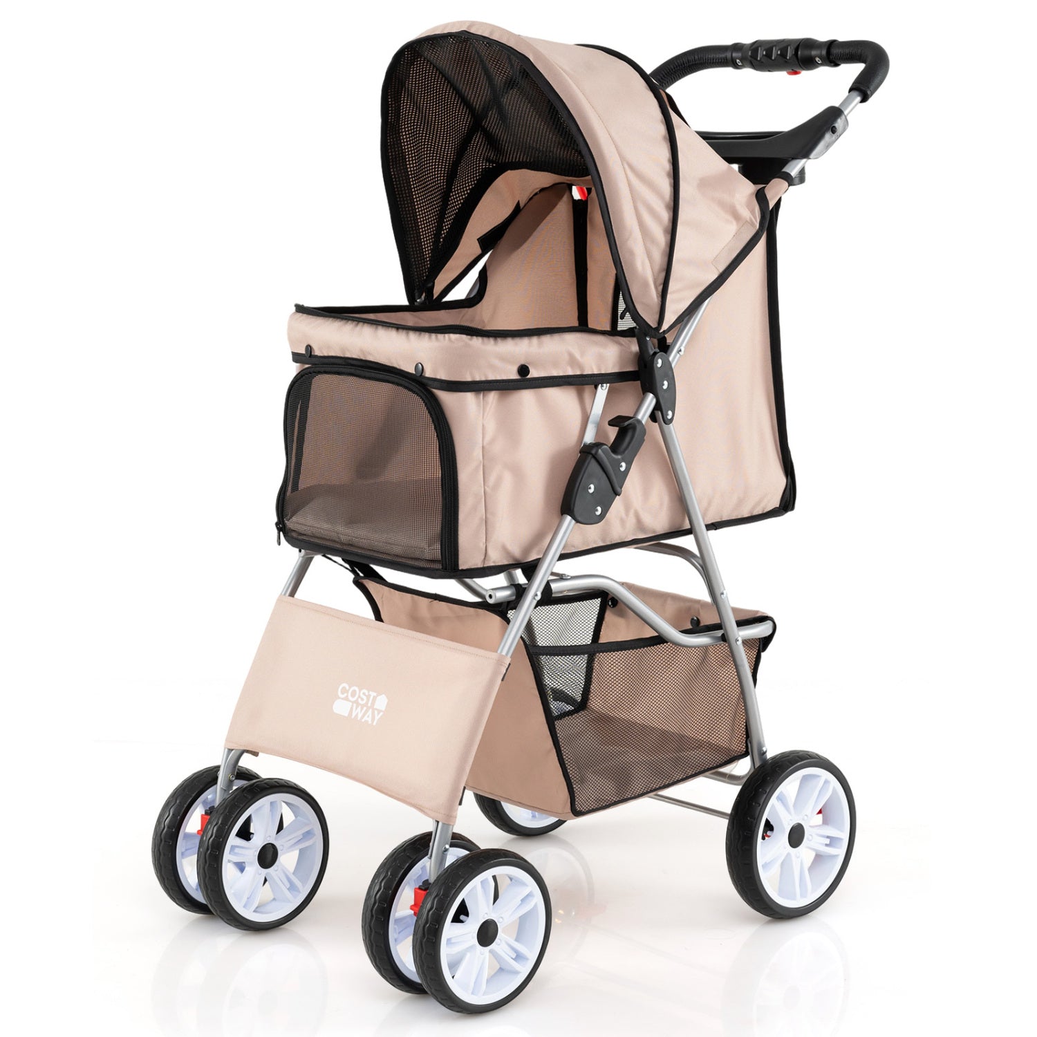 4 Wheel Pet Stroller for Small Dogs Cats up to 33 LBS