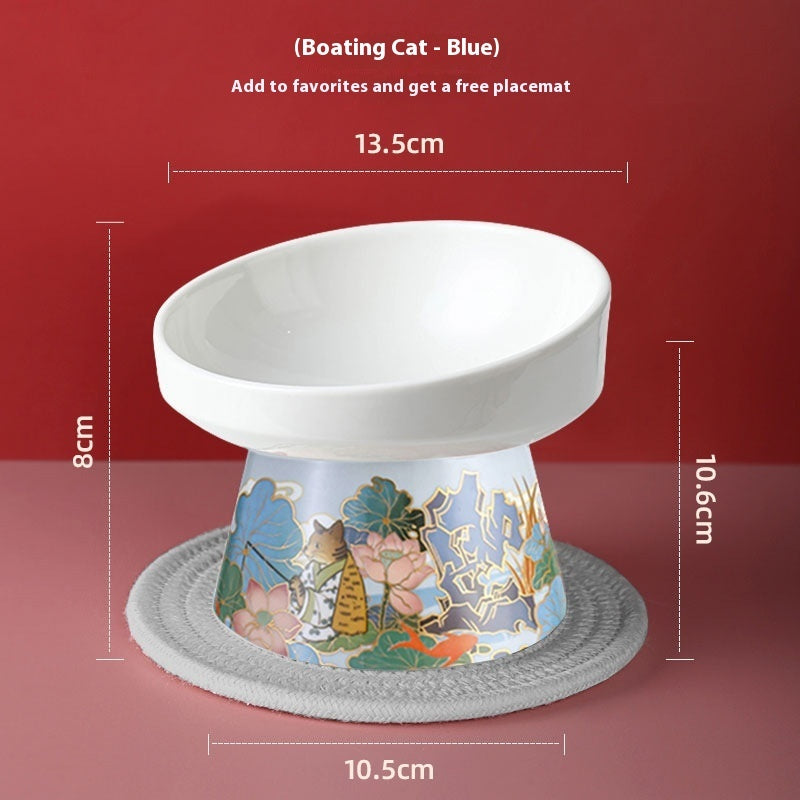 Cat Bowl Pet Ceramic High Leg - Majestic Pet Kingdom