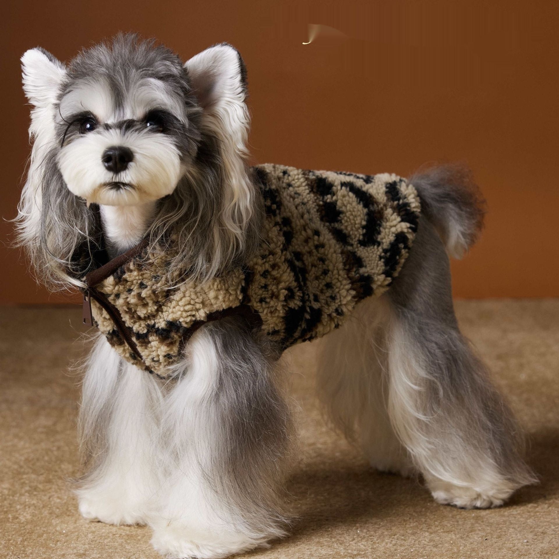 Dog Clothes For Fall And Winter Fair Isle Sleeveless Style Teddy And Shih Tzu - Majestic Pet Kingdom