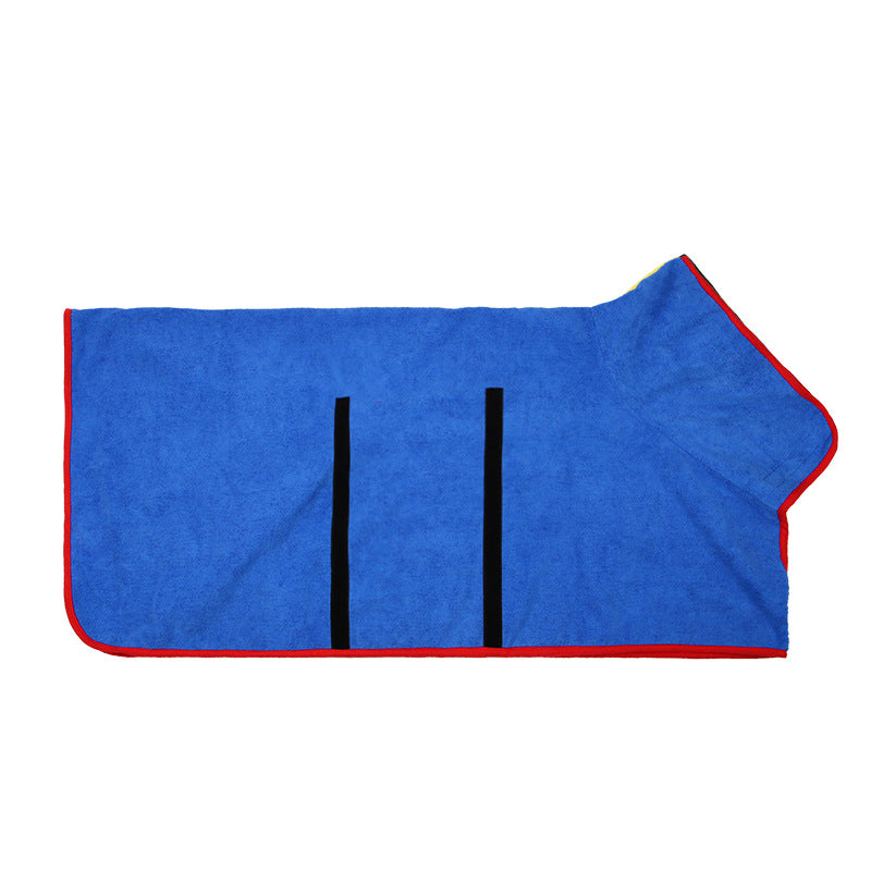 Pet Puppy Clothes Bathing Robe Neck Pet Clothes Tucked Waist Dog Shirts - Majestic Pet Kingdom