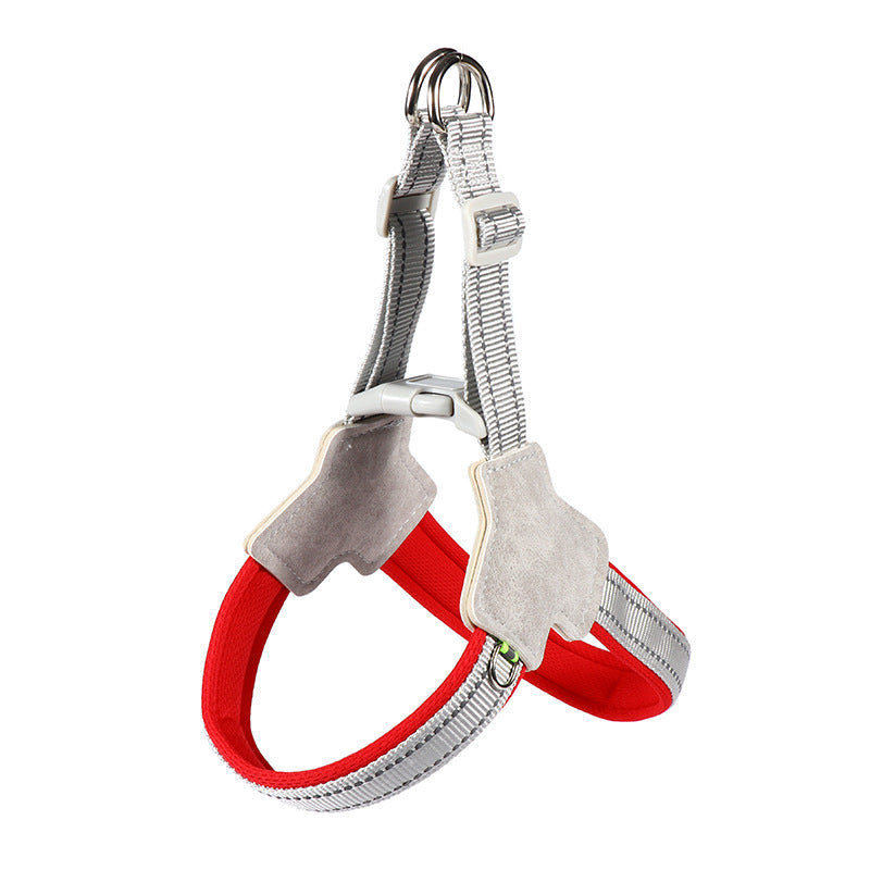 Dog Leash Cross-Border New Vest-Style Harness Breathable Y-Shaped Reflective Thickened Outdoor Dog Walking Leash - Majestic Pet Kingdom