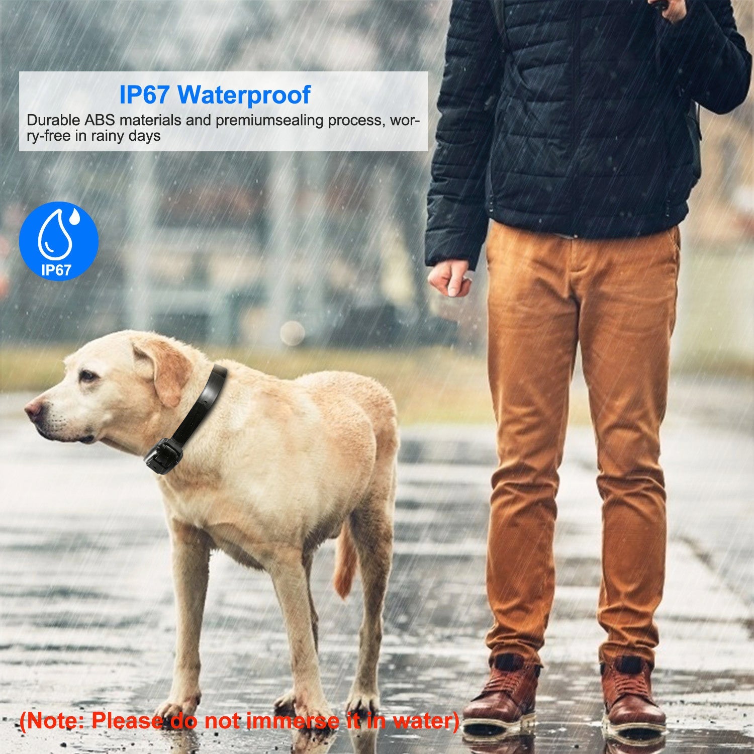 Dog Training Collar Receiver IP67 Waterproof Dog Bark Shock Collar Accessories Adjustable Belt Rechargeable Without Remote Controller - Majestic Pet Kingdom