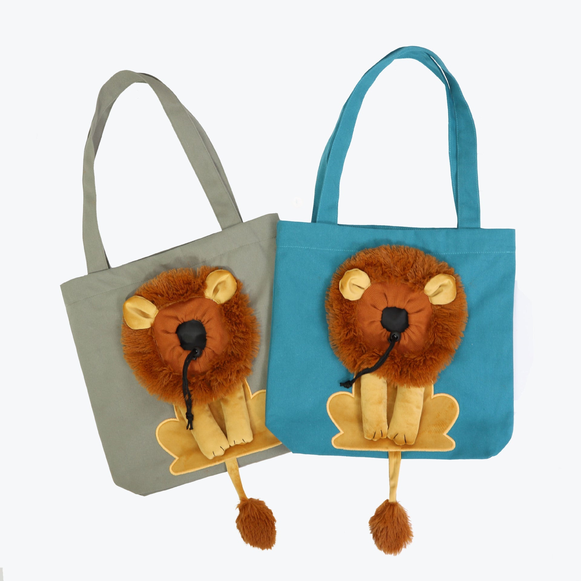 Soft Pet Carriers Lion Design Portable Breathable Bag Cat Dog Carrier Bags Outgoing Travel Pets Handbag With Safety Zippers - Majestic Pet Kingdom