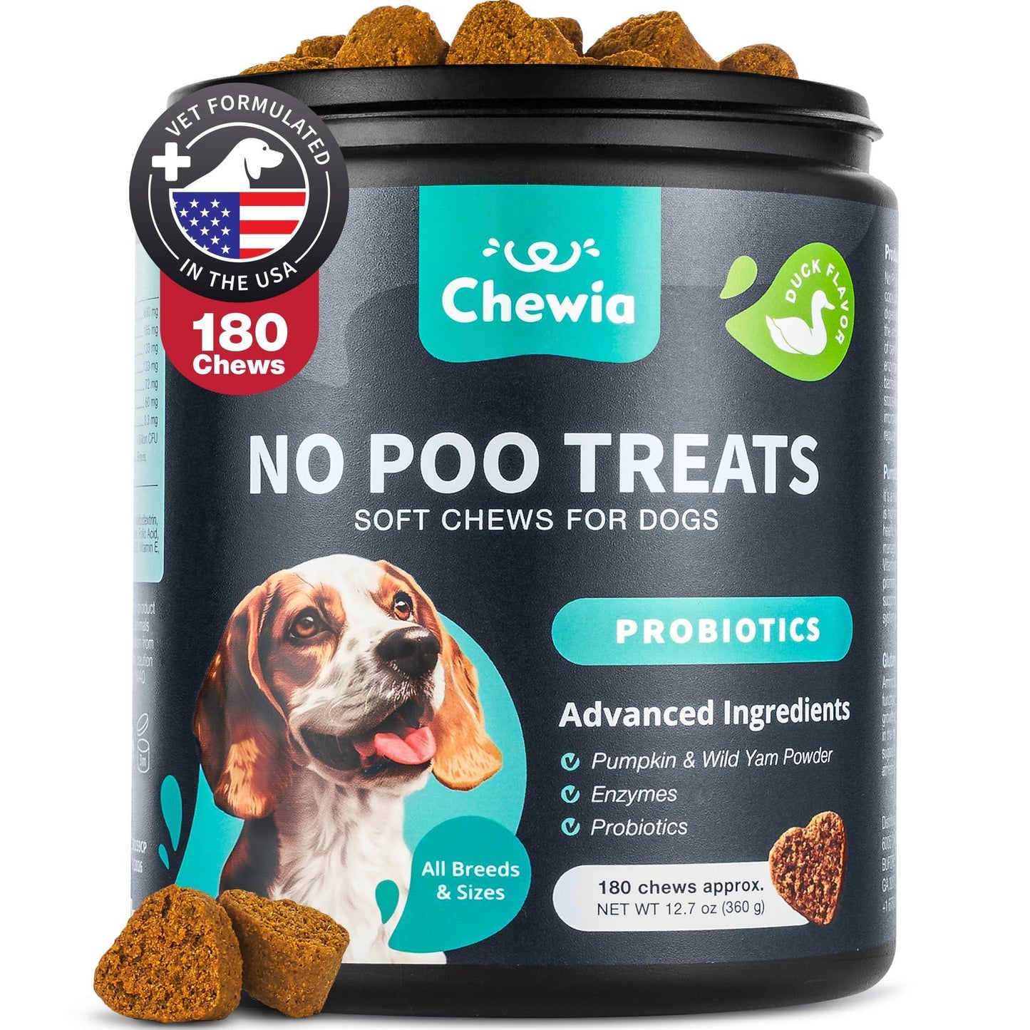 No Poo Chews for Dogs Coprophagia Deterrent Probiotics Gut Health