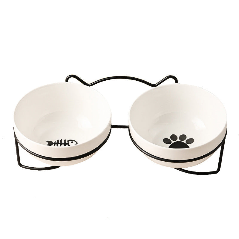 Ceramic Cat Bowl Food Basin Dog Drinking Water - Majestic Pet Kingdom