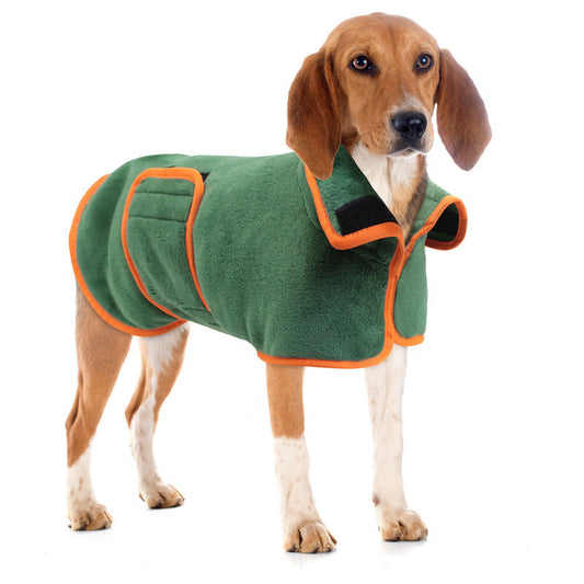 Dog Bathrobe Pet Drying Coat Microfiber Absorbent Beach Towel For Large Medium Small Dogs Cats Fast Dry - Majestic Pet Kingdom