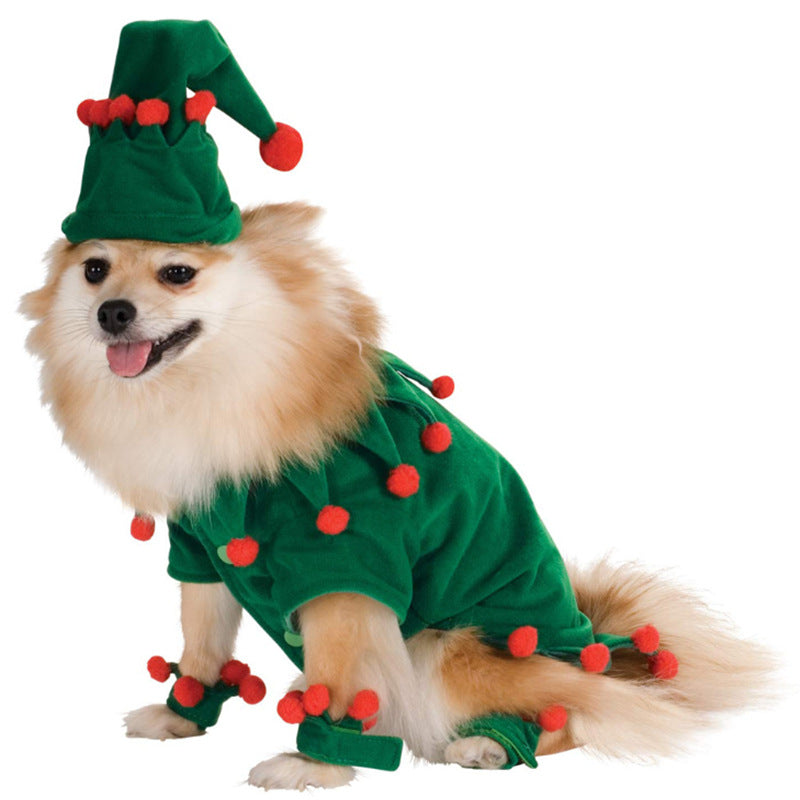 Cute Dog Cat Costume Christmas Cloak Halloween Disguise Cat - Majestic Pet Kingdom