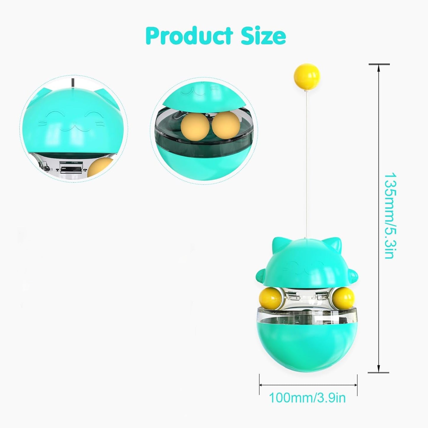 Interactive Cat Treat Dispenser Toy - Tumbler Feeder Toy For IQ Training And Mental Stimulation | Purrfect Pet Kingdom