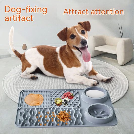 Dog Lick Mat Multi-Functional Silicone Non-Slip Food Plate Pad