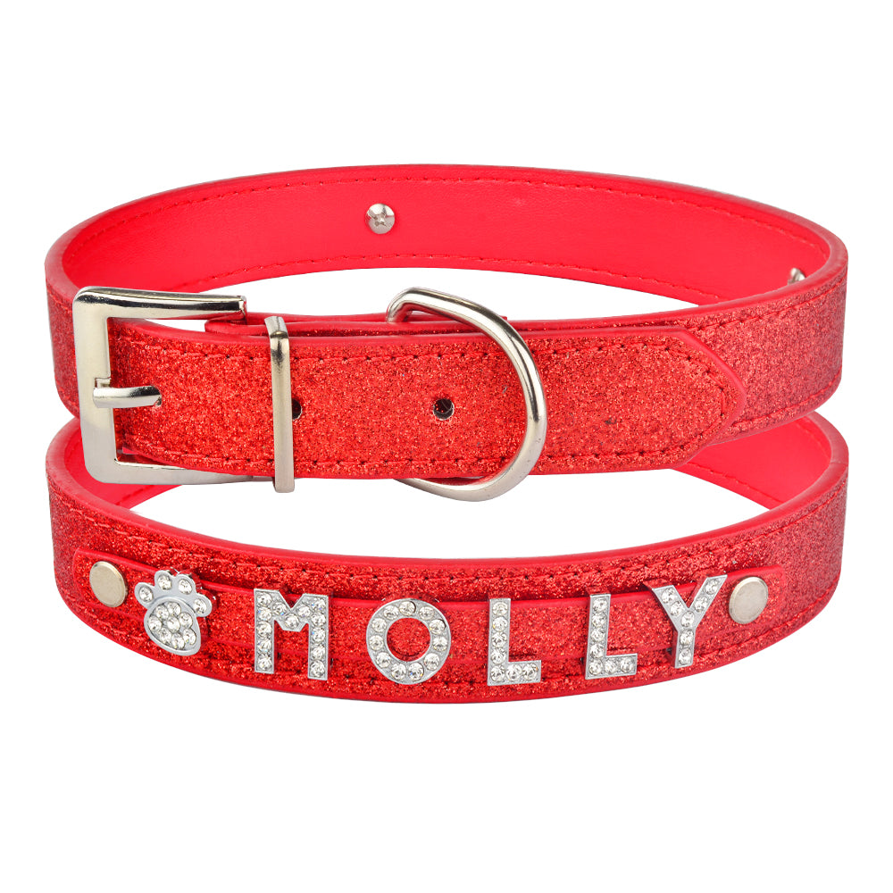 Dog Collar Charms DIY Alphabet Rhinestone Slide Letters Set - Detail Angle 6 | Majestic Pet Kingdom