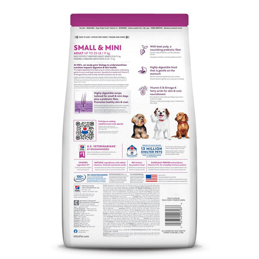 Hill's Science Diet Adult Sensitive Stomach & Skin Small & Mini Chicken Recipe Dry Dog Food Bag