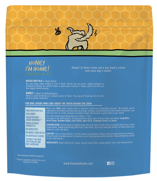 Honey Dog Buffalo Crunchy Ears (4pk)