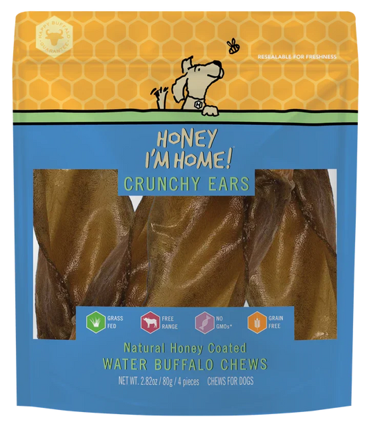Honey Dog Buffalo Crunchy Ears (4pk)