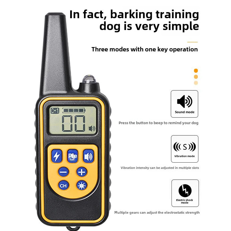 Dog training supplies - bark control device. The collar features electric shock and vibration for training. - Majestic Pet Kingdom