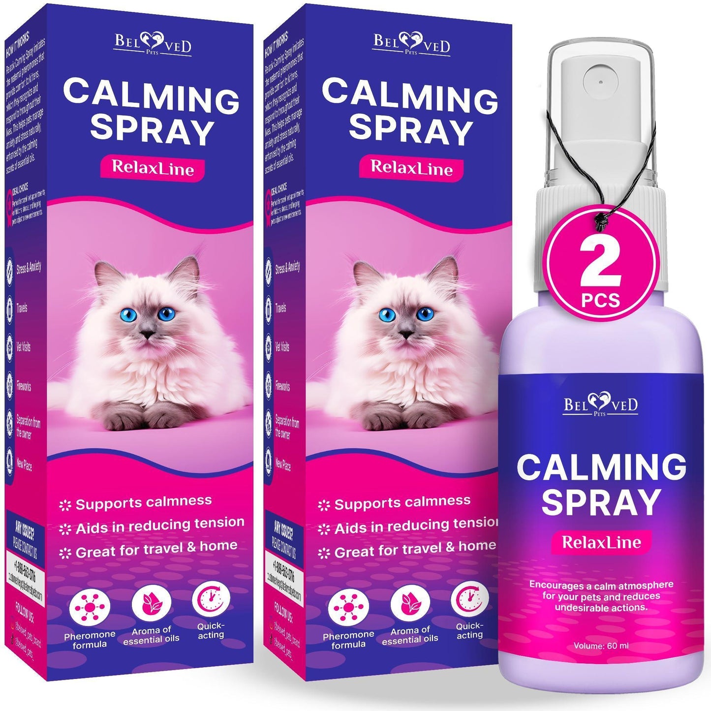 Calming Pheromone Spray for Cats - Scratch Repellent
