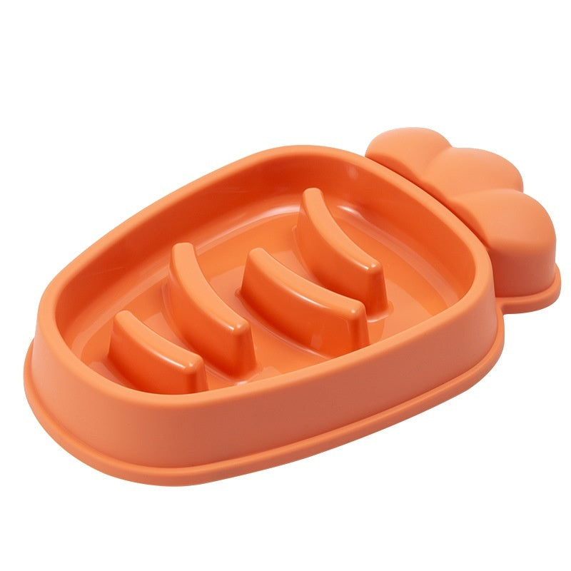 Dog Bowl Slow Feeder Carrot Radish Shape Anti-Tumble Dish - Detail Angle 4 | Majestic Pet Kingdom